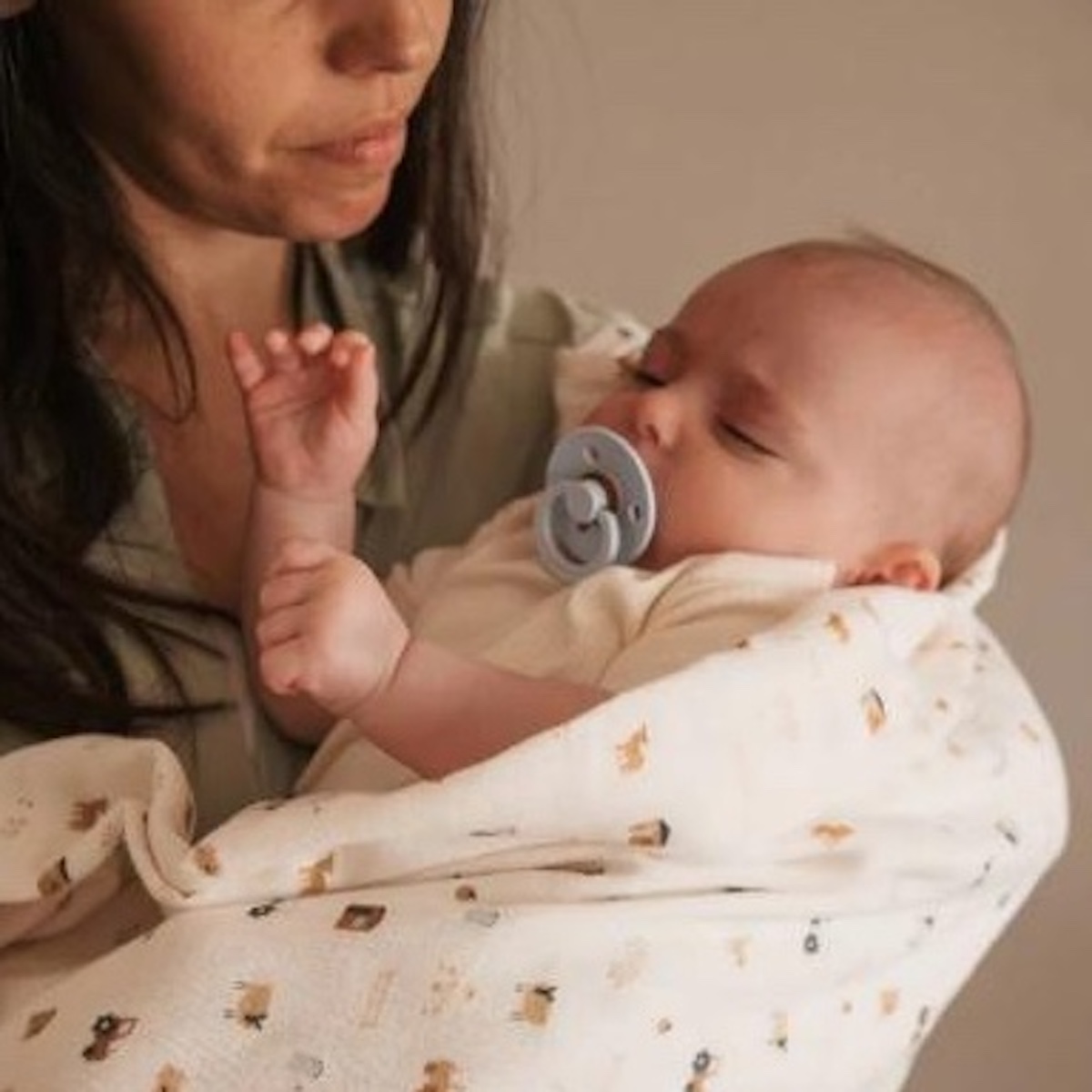 2 langes XL multi-purpose 120x120cm THE FARM Bamboom light sand