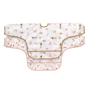 2 Lätzchen mit Ärmeln 6-24M LITTLE MATEYS Laessig spicy orange 