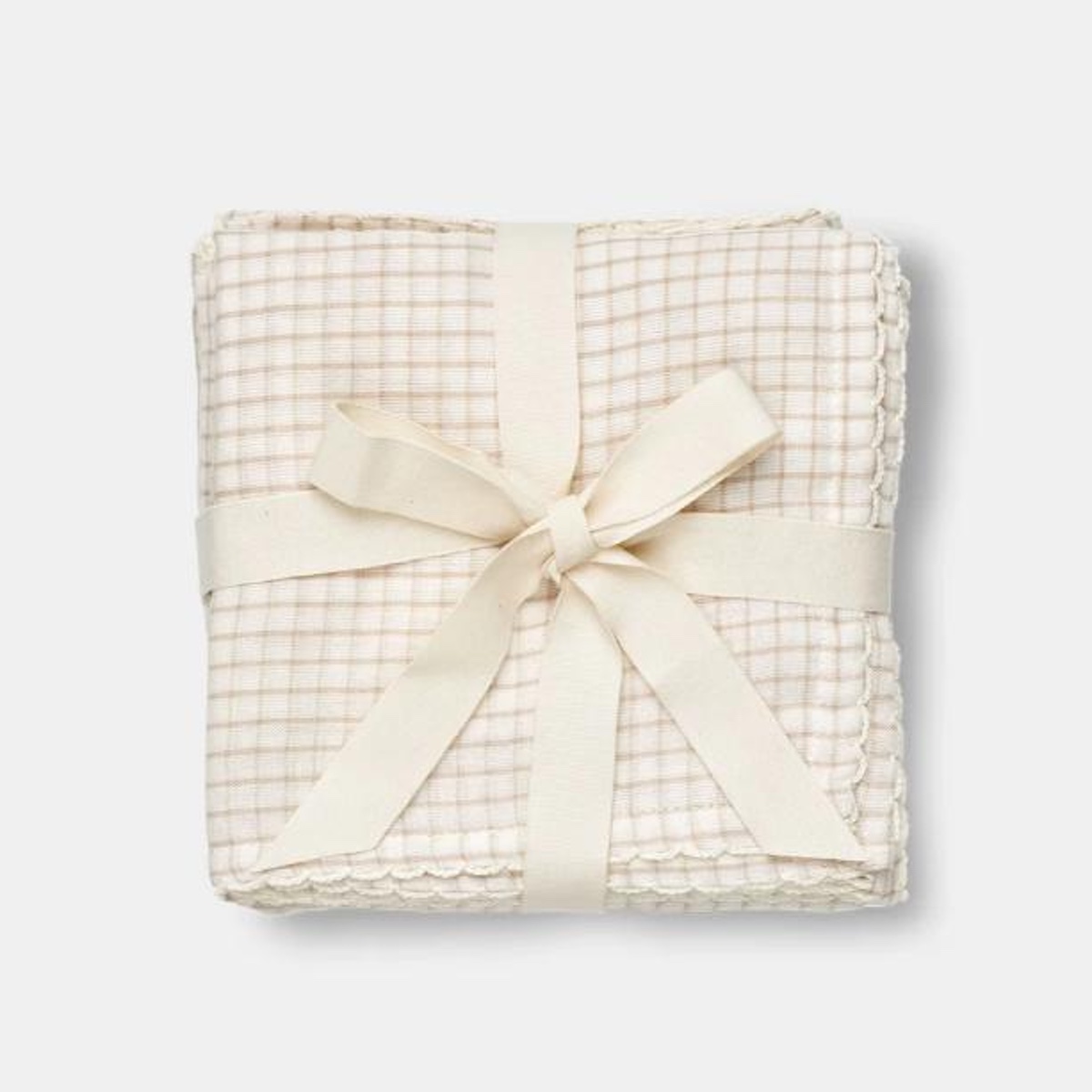 3 Musselintücher 65x65cm MIO Dear April Mini Check