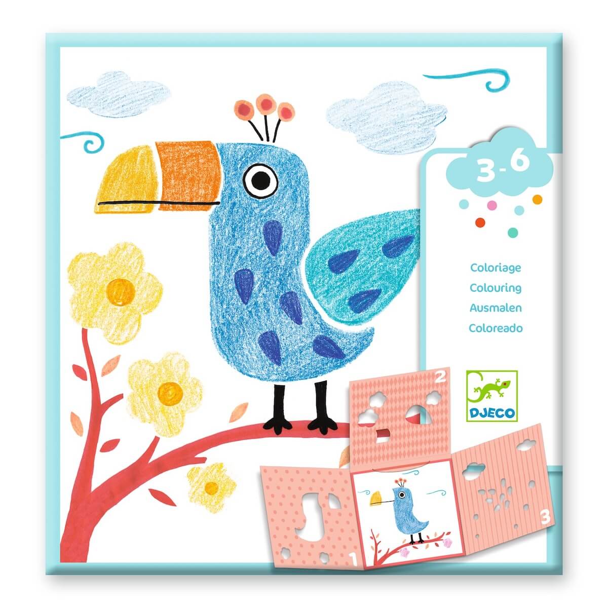 3 Schablonen für ein Bild von Djeco