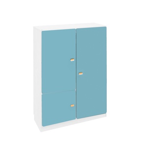 3-türiger Kleiderschrank 93x113cm DESTYLE de Breuyn weiß blau
