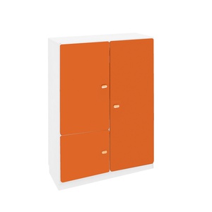 3-türiger Kleiderschrank 93x113cm DESTYLE de Breuyn weiß orange