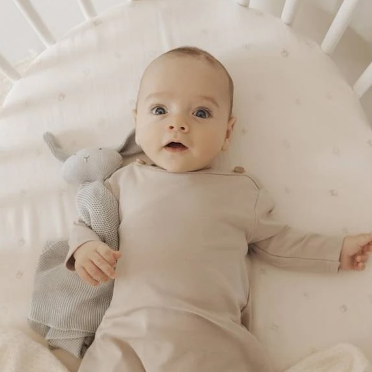 3 Windeln medium multi-use 75x75cm Bamboom Birh sand Animal friends offwhite