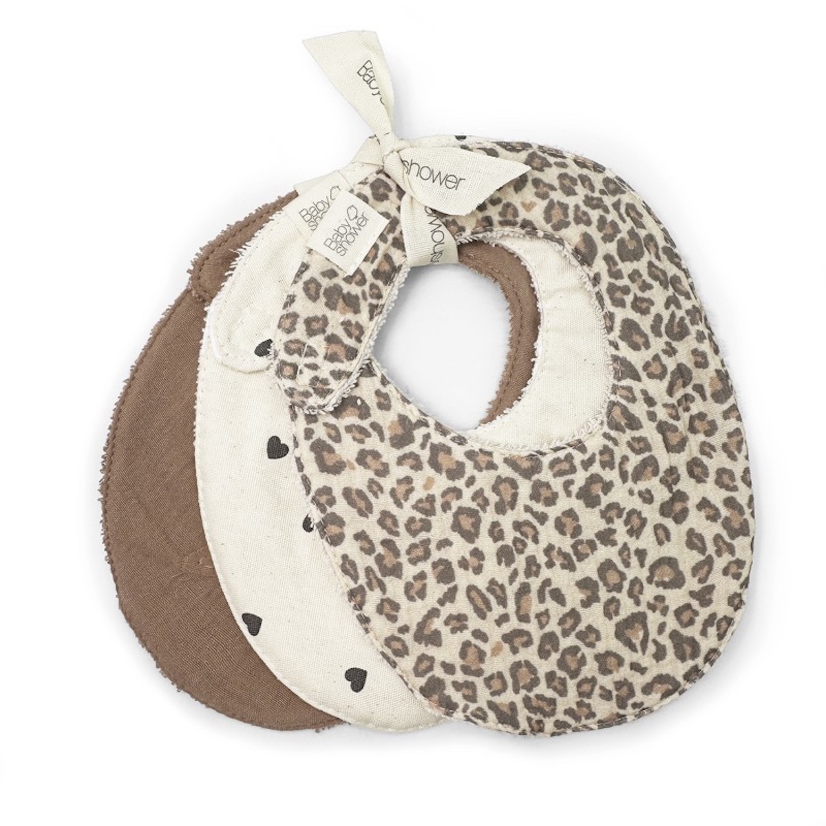 3er-Set Lätzchen Babyshower Wild Print