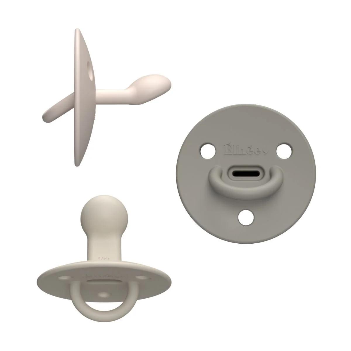 3er-Set Schnuller 0-6m ChooChoo BESTY Elhée nude sand kaki