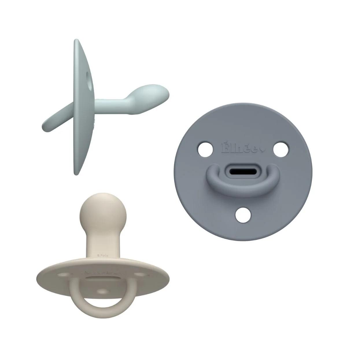 3er-Set Schnuller 0-6m ChooChoo BUDDY Elhée sand-blue ivy-green 