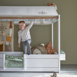 4-in-1 Hausbett 90x200cm Lifetime Kidsrooms whitewash