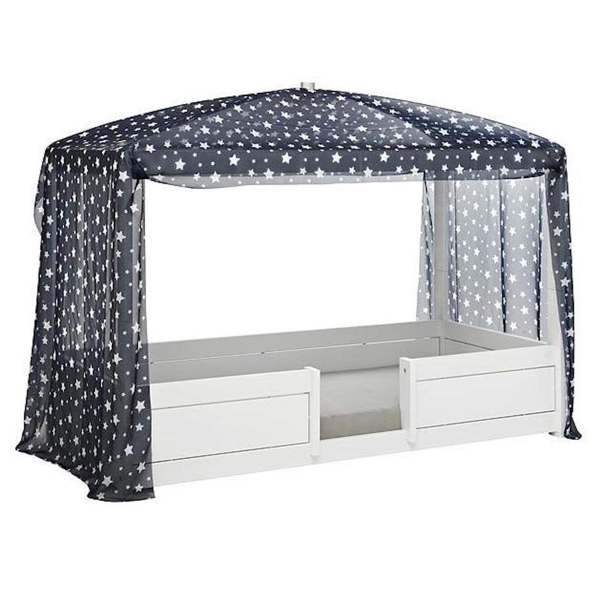 4-in-1 Himmelbett mit Rollrost 90x200cm Lifetime Kidsrooms weiß