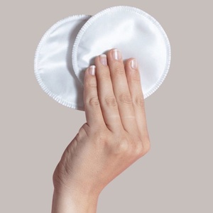 6 Stilleinlagen Naturseide Uni Carriwell Weiß