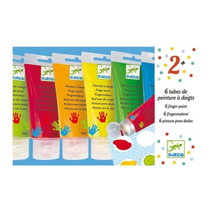 6 Tuben Fingerfarbe Djeco