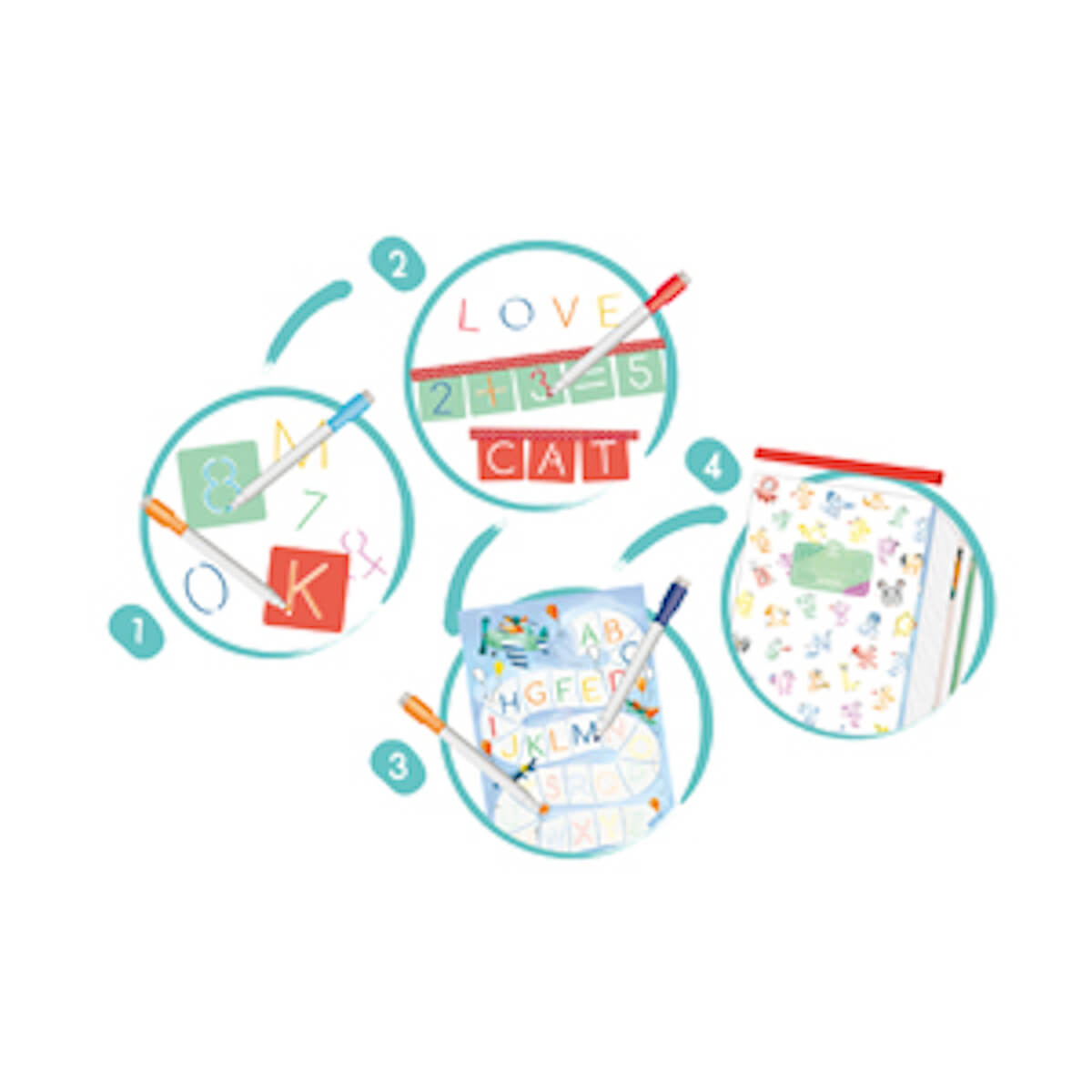 ABC und Zahlen-Schablonen Hape