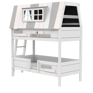 Abenteuerbett Etagenbett mit Deluxe Lattenrost 90x200cm HANGOUT Lifetime weiß