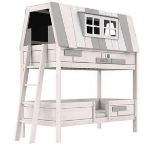 Abenteuerbett Etagenbett mit Deluxe Lattenrost 90x200cm HANGOUT Lifetime whitewash