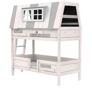 Abenteuerbett Etagenbett mit Deluxe Lattenrost 90x200cm HANGOUT Lifetime whitewash