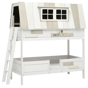 Abenteuerbett Etagenbett mit Rollrost 90x200cm HANGOUT Lifetime weiß