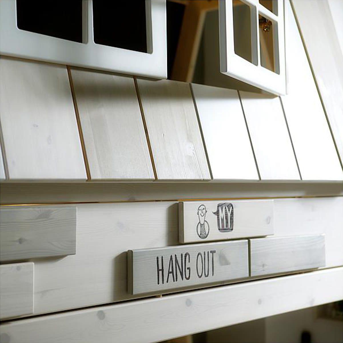 Abenteuerbett Etagenbett mit Rollrost 90x200cm HANGOUT Lifetime whitewash