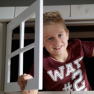 Abenteuerbett Etagenbett mit Rollrost 90x200cm HANGOUT Lifetime whitewash