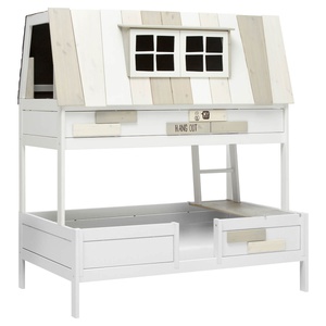 Abenteuerbett mit Deluxe Lattenrost 120x200cm HANGOUT Lifetime weiß