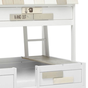 Abenteuerbett mit Deluxe Lattenrost 140x200cm HANGOUT Lifetime weiß