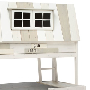 Abenteuerbett mit Deluxe Lattenrost 140x200cm HANGOUT Lifetime white wash