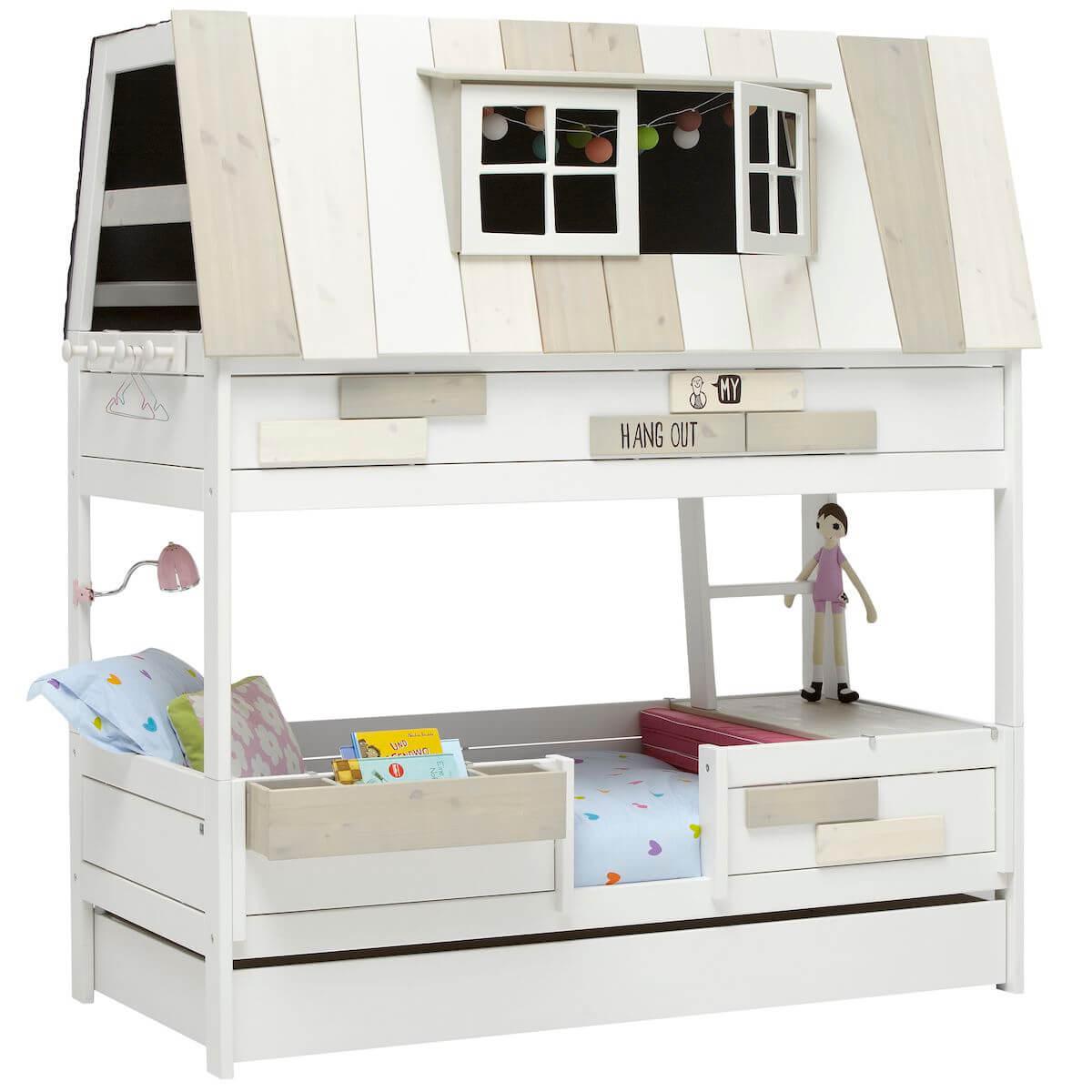Abenteuerbett mit Deluxe Lattenrost HANGOUT Lifetime weiß