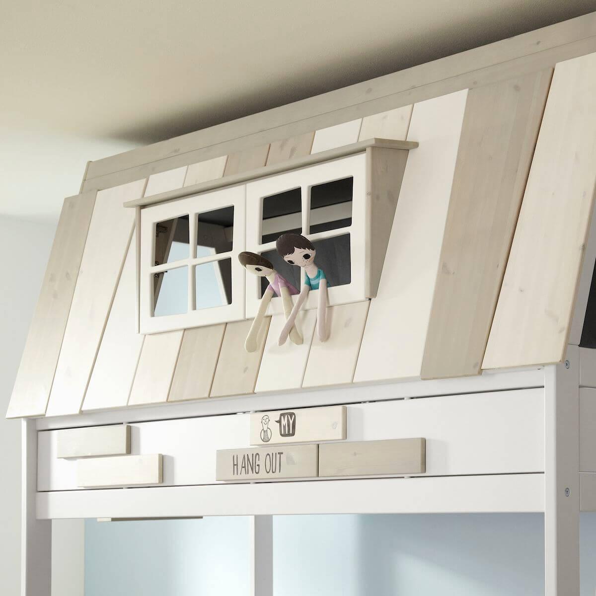 Abenteuerbett mit Deluxe Lattenrost HANGOUT Lifetime weiß