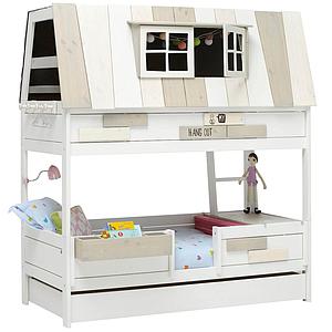 Abenteuerbett mit Deluxe Lattenrost HANGOUT Lifetime weiß