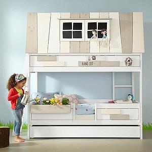 Abenteuerbett mit Deluxe Lattenrost HANGOUT Lifetime weiß