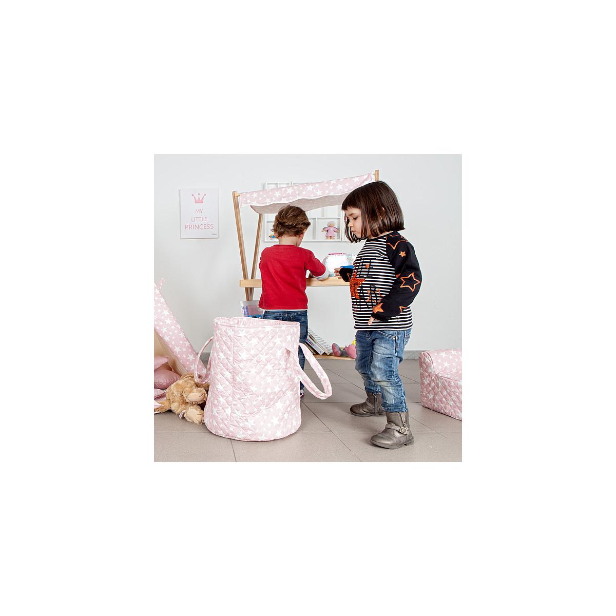 Abitare Kids Spielzeugtasche STARS Baumwolle Rosa
