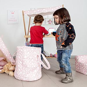 Abitare Kids Spielzeugtasche STARS Baumwolle Rosa