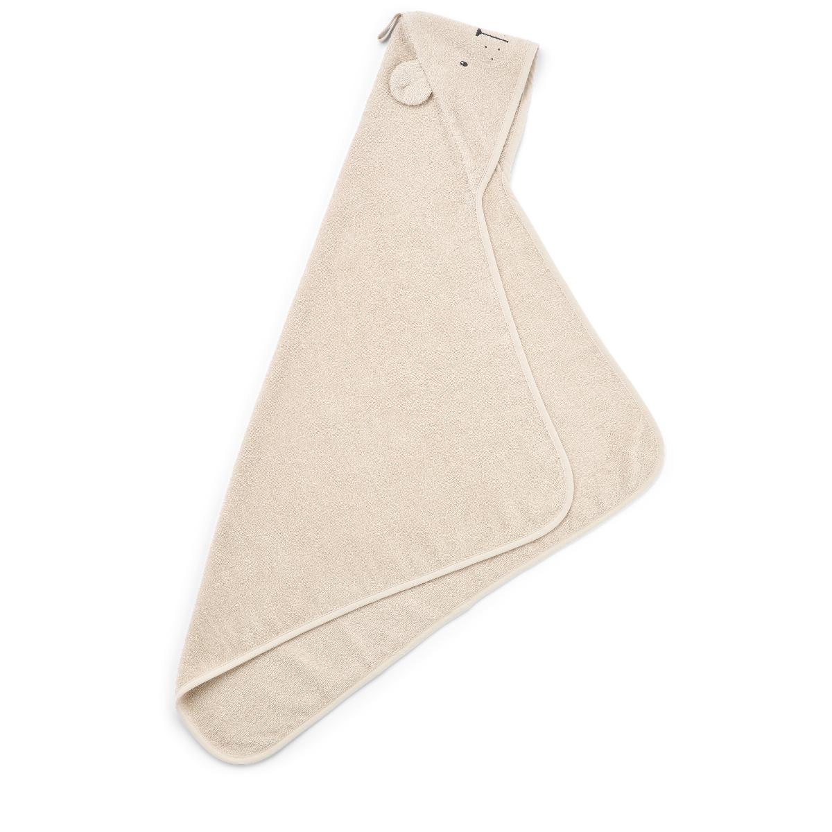 Albert Polarbear Hooded towel Liewood Sandy