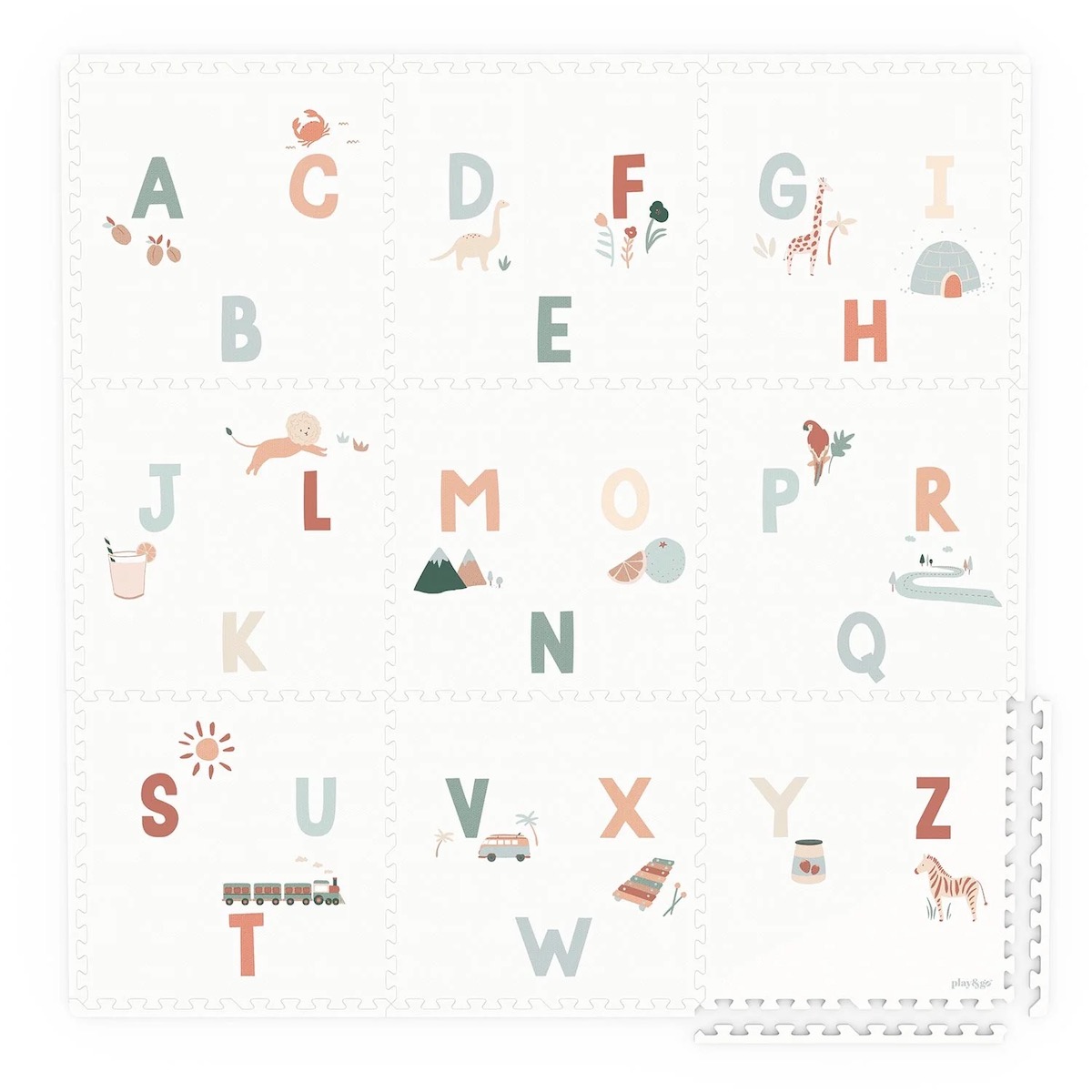 Alphabet EEVAA Play&go ,grün, braun, orange, blue