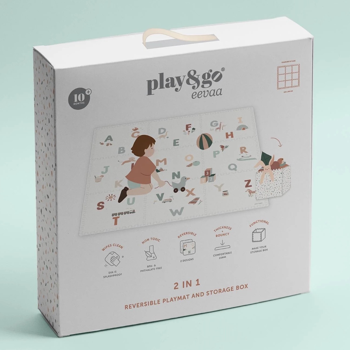 Alphabet EEVAA Play&go ,grün, braun, orange, blue