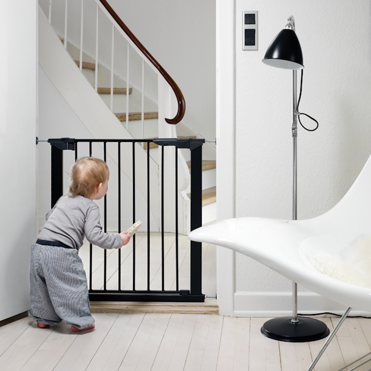 Asta Barriere Metall Babydan Noir (Sans Rallonges)