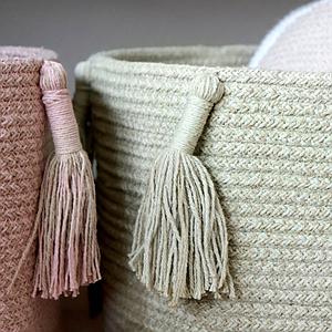 Aufbewahrungskorb 30x30cm WOODY Lorena Canals Olive