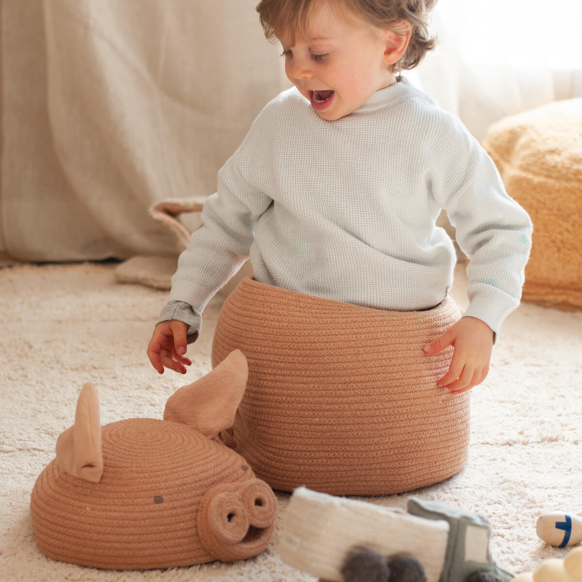 Aufbewahrungskorb 32x30cm PEGGY PIG Lorena Canals