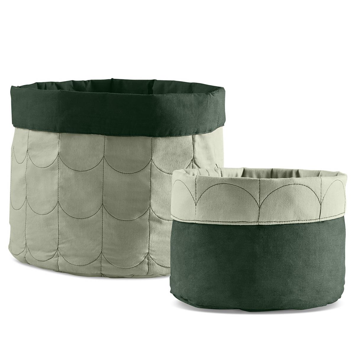 Aufbewahrungskörbe 2tlg. ROOM COLLECTION Flexa light-dark dusty green