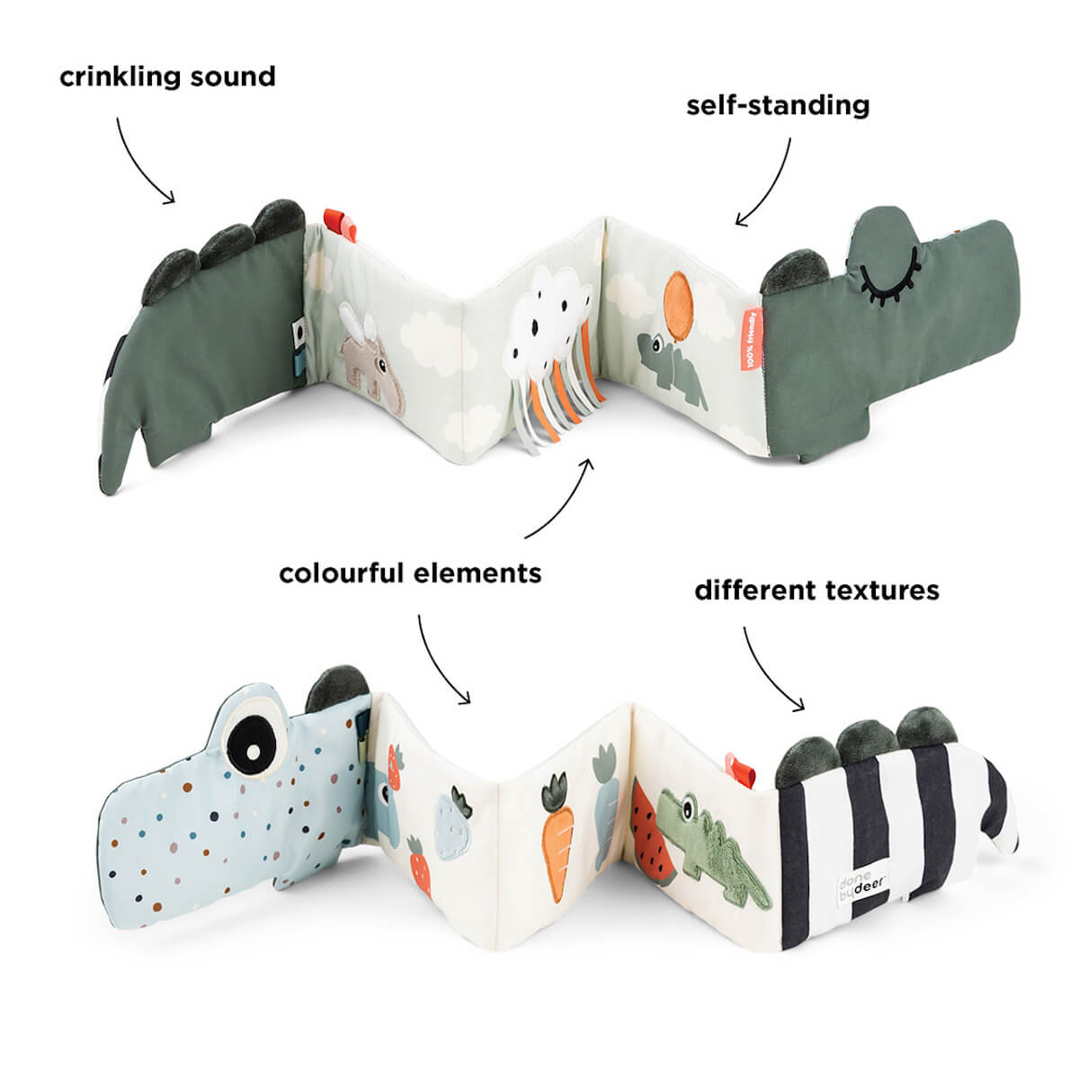 Aufklappbares Softbuch- Croco Done by Deer