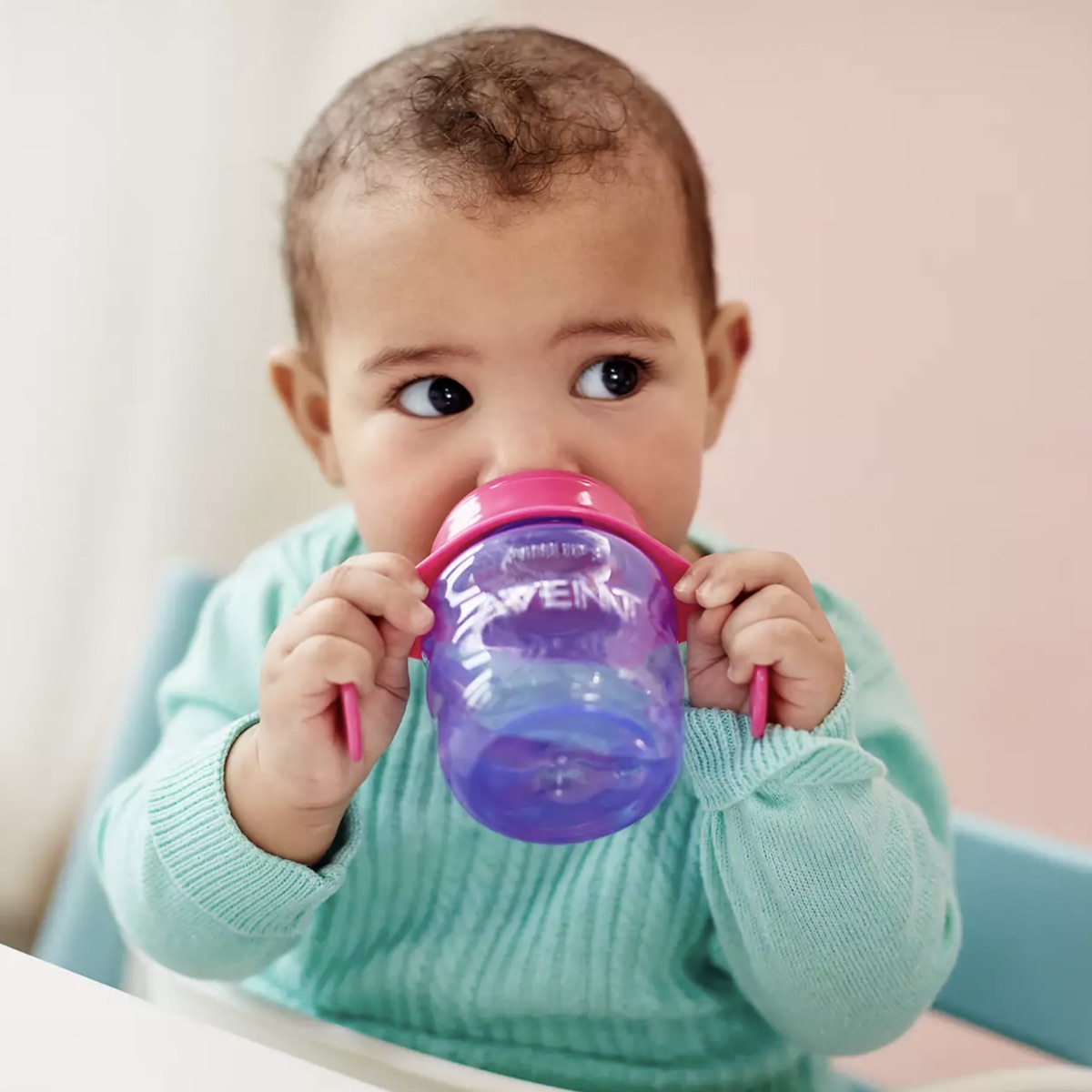 Auslaufsicherer Becher 200ml Avent rosa