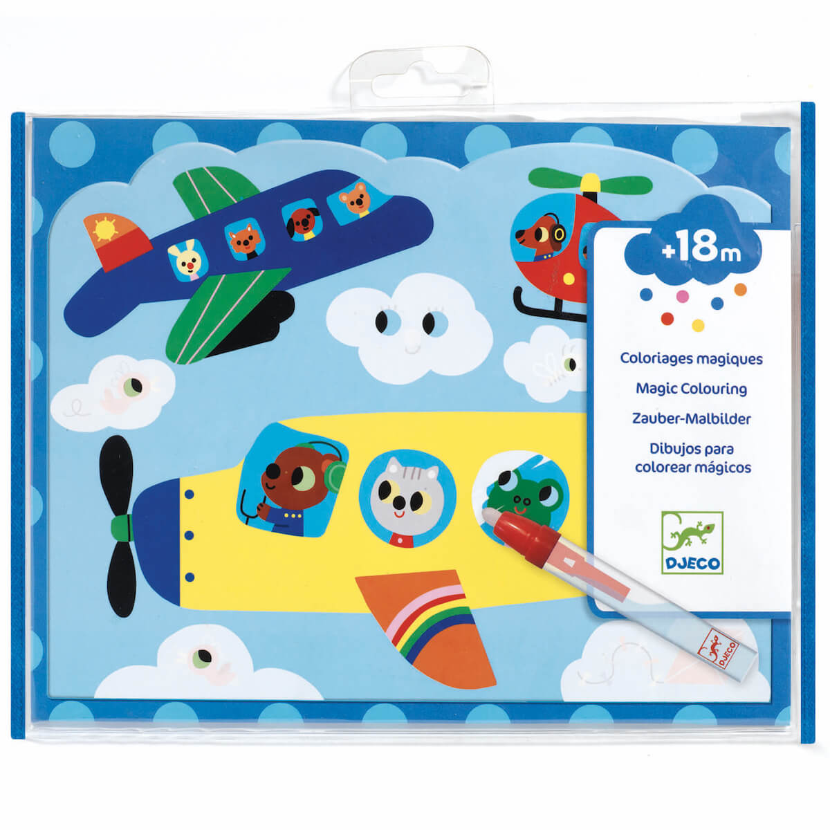 Ausmalbilder der Kleinen CACHÉ DANS LE CIEL Djeco WIP