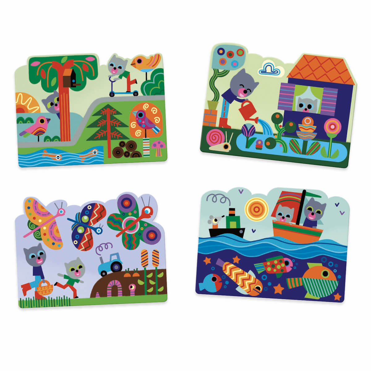 Ausmalbilder der Kleinen CACHÉ DANS LE JARDIN Djeco WIP