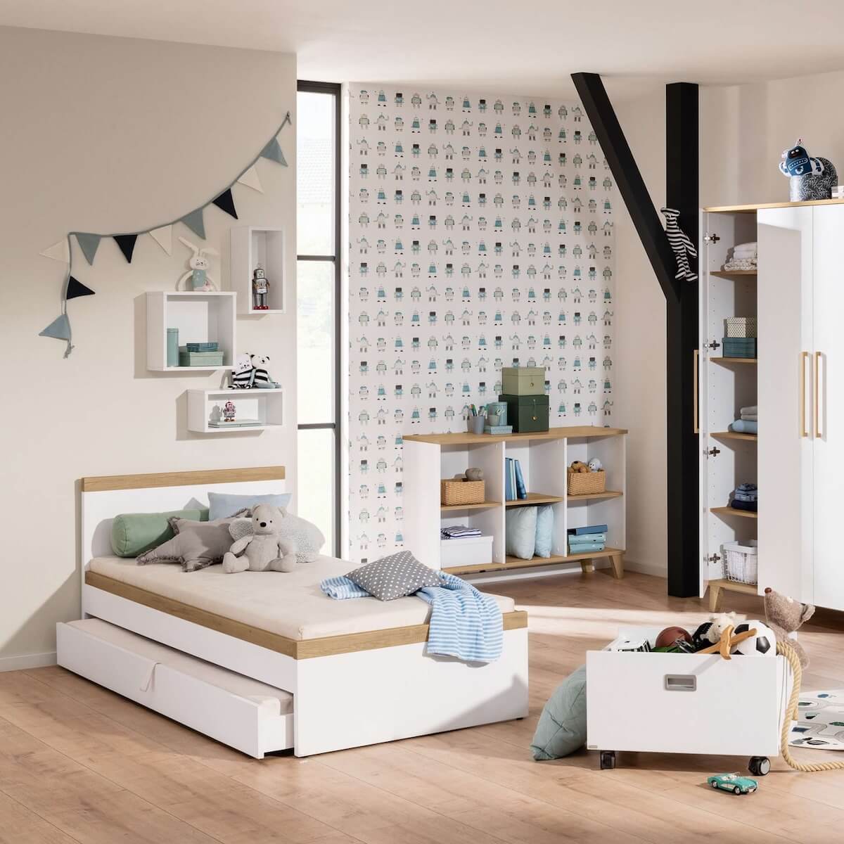 Ausziehbett 90x190cm FLOYD Comfort Paidi weiß