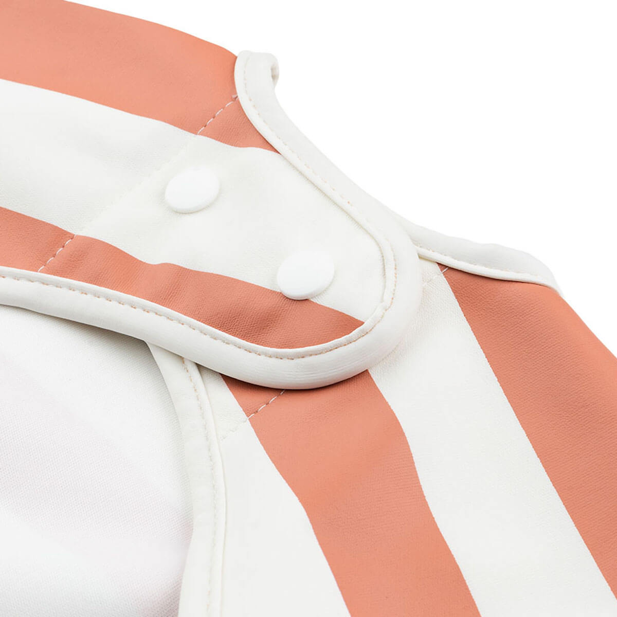 Babero con bolsillo y mangas Stripes Papaya Done by Deer