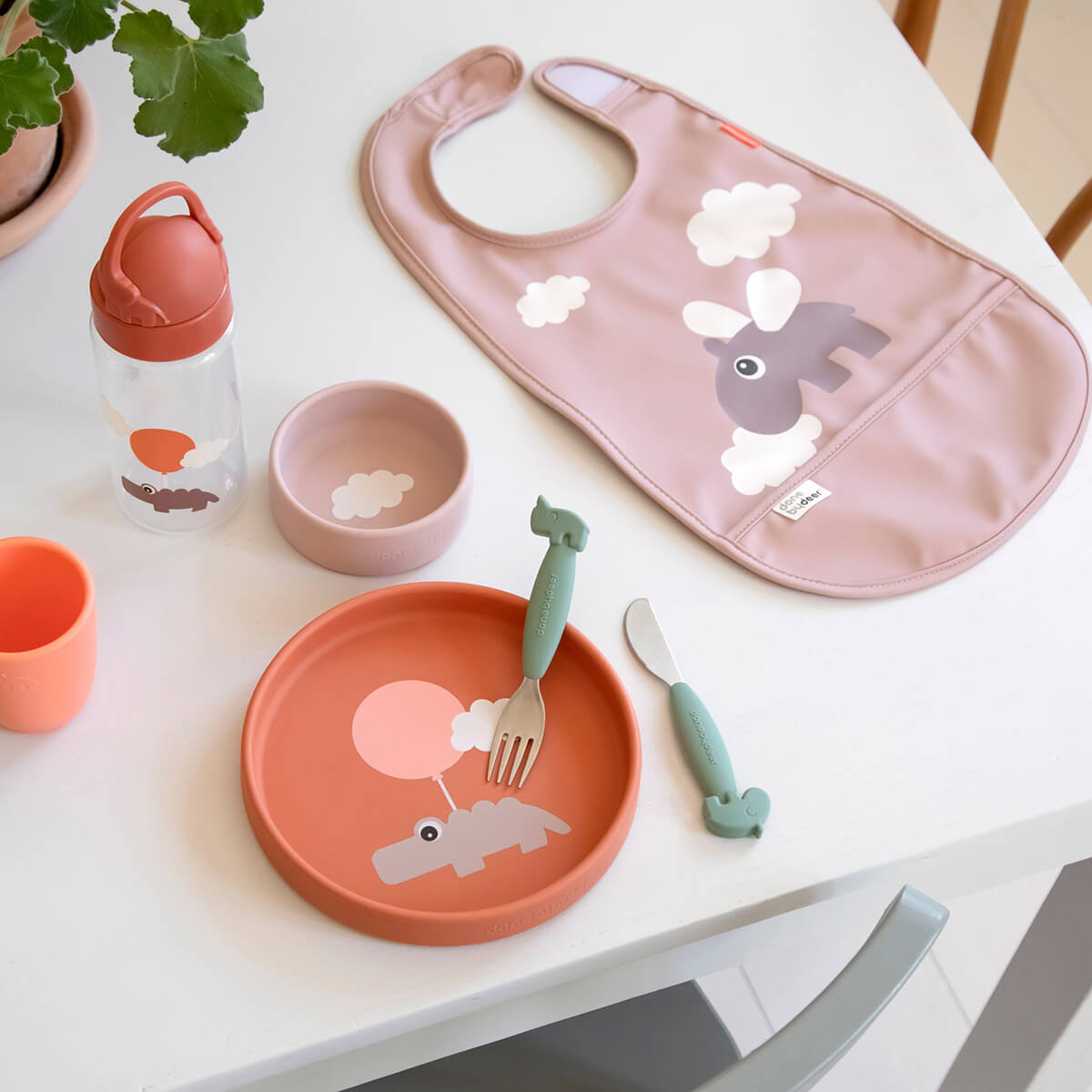 Baberos Glückliche Wolken Rosa Vom Hirsch gemacht