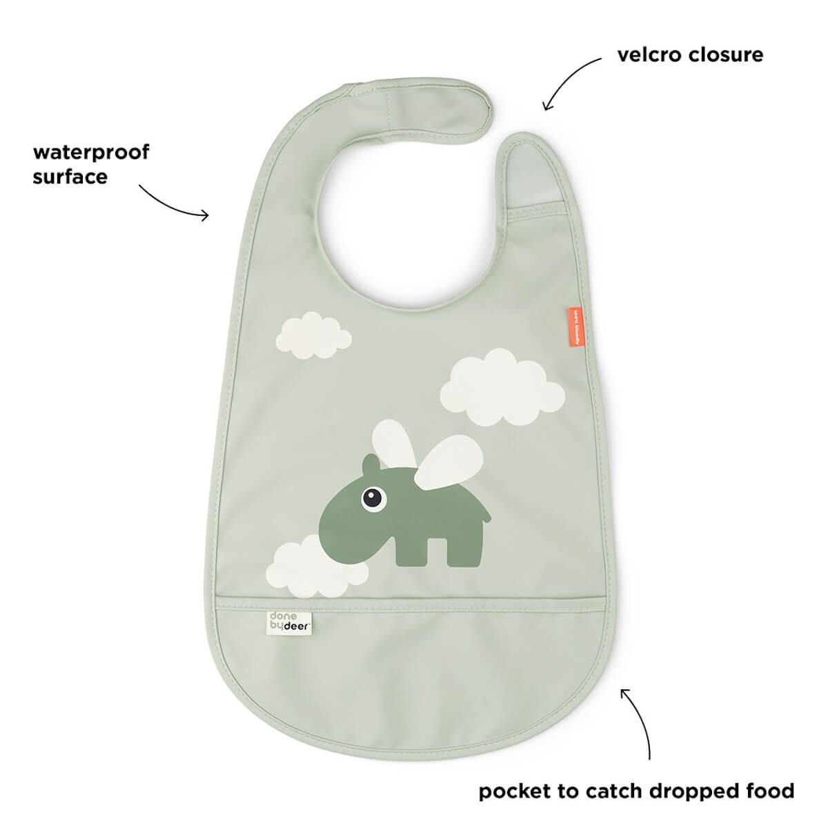 Baberos Glückliche Wolken Verde Von Hirschen gemacht