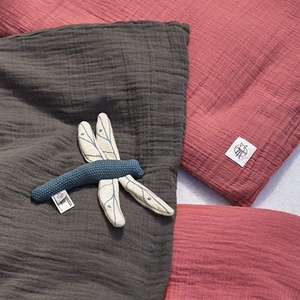 Baby Bedding set, GOTS Muslin anthracite Laessig