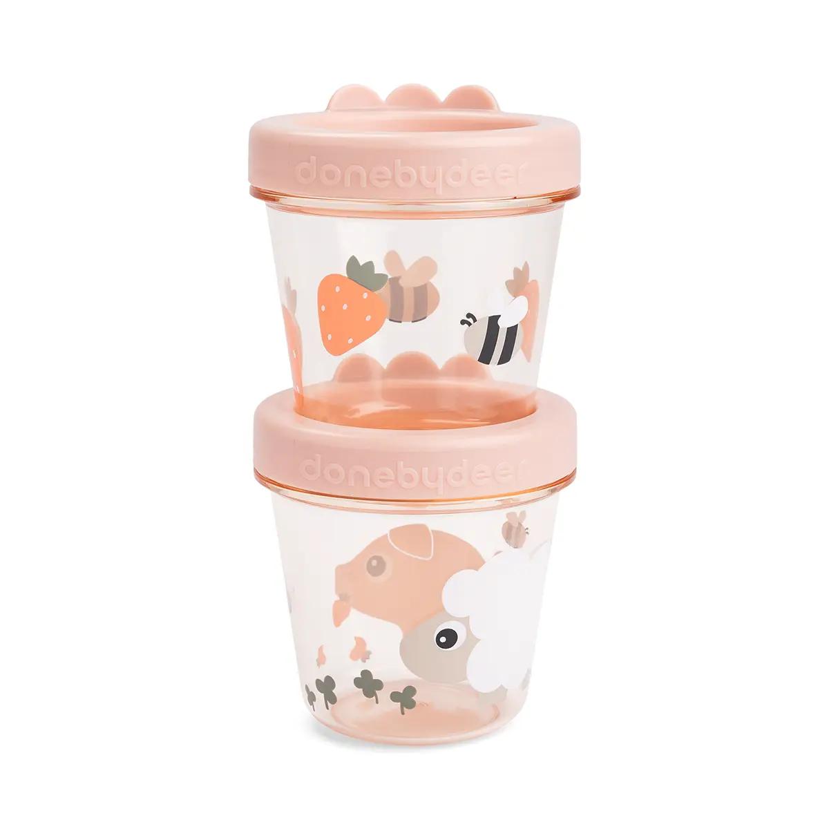 Baby food container 2-pack Tiny farm Done by deer Powder