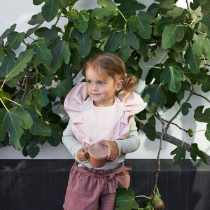 Baby-Lätzchen wasserdicht Puder rosa Elodie