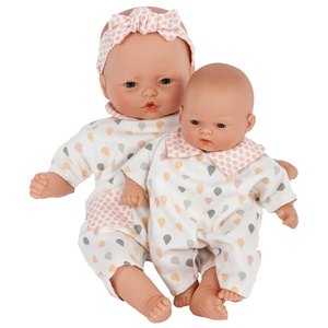 Baby Puppe 26cm NINS TROPFEN Abitare Kids Rosa-Gelb