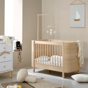 Babybett 68x122/162cm WOOD MINI+ Oliver Furniture Eiche (mit Umbauset Juniorbett)